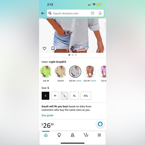 NWT Women’s Button Down Shirt Cotton Blouse Grey - Picture 3 of 5